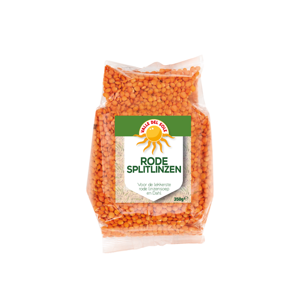 VALLE DEL SOLE RED SPLIT LENTILS 350 gr