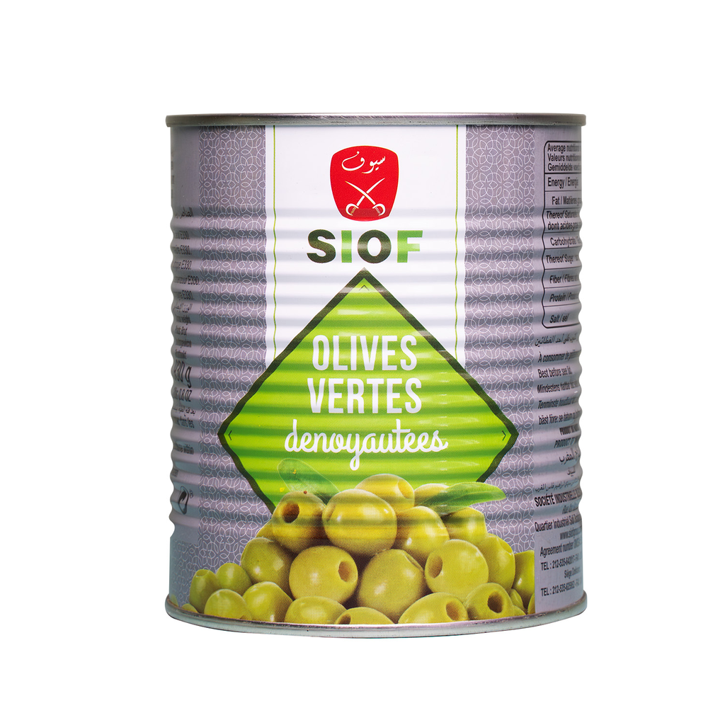 SIOF GREEN OLIVES WITHOUT PIT 850 gr
