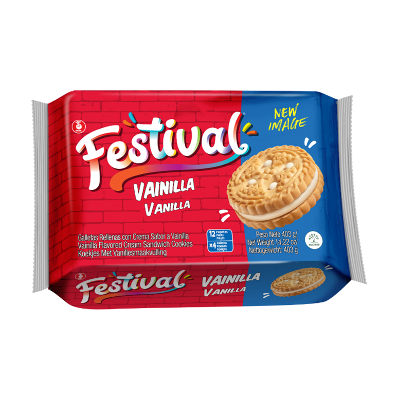FESTIVAL VANILLA FLAVOURED COOKIES 403 GR