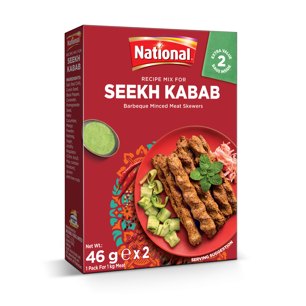 NATIONAL SPICE MIX FOR SEEKH KABAB 6X92 GR