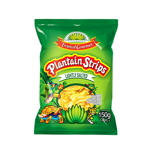 TROPICAL GOURMET SALTED PLANTAIN CHIPS LONG CUT 150 GR